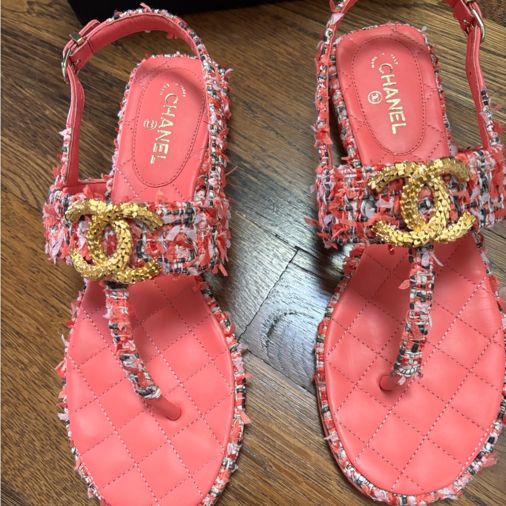 Chanel Boucle Sandals